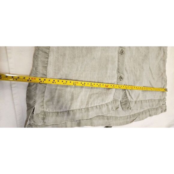 CLOTH & STONE by ANTHROPLOGY Green Chambray Utility Shirtdress sz XS Sleeveless - Picture 10 of 12